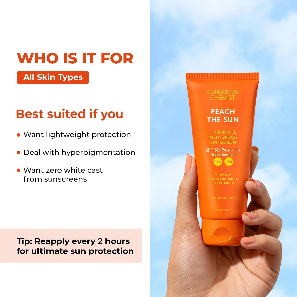 Peach The Sun | SPF 50 PA++++