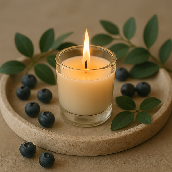 Inlief Blueberry Soy-blend Votive Candle Glass 50 Gm (1 Pc)