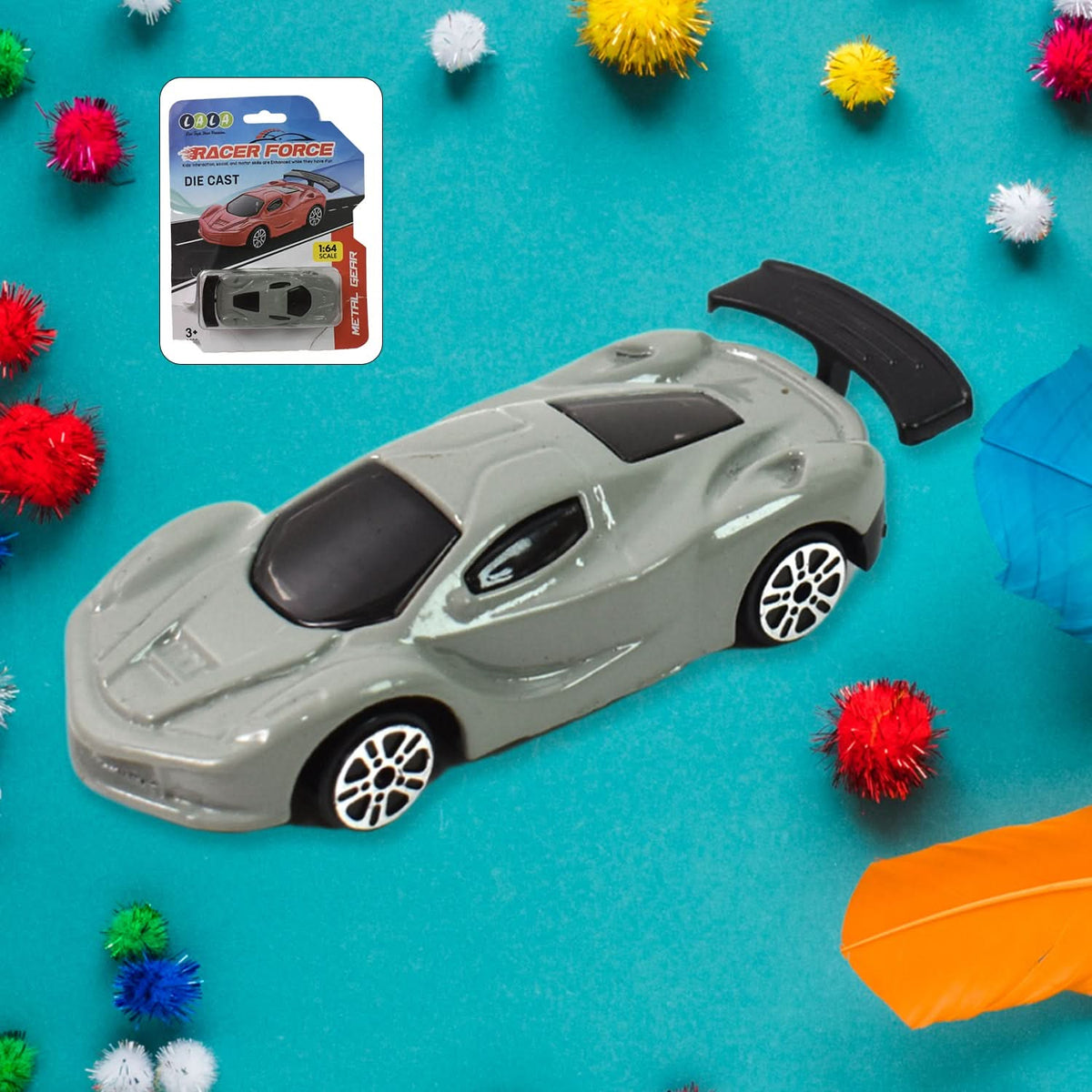 Metal Mini Car Toy Free Wheel Toy Vehicle (Multicolor 1 Pc) HP DD