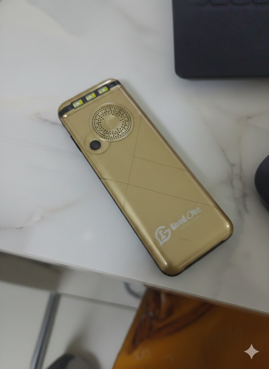 Good One Bullet 2G Dual SIM Keypad Mobile Phone with 2500mAh Battery & Loud Speaker (Gold) Dreams Gadgets 2