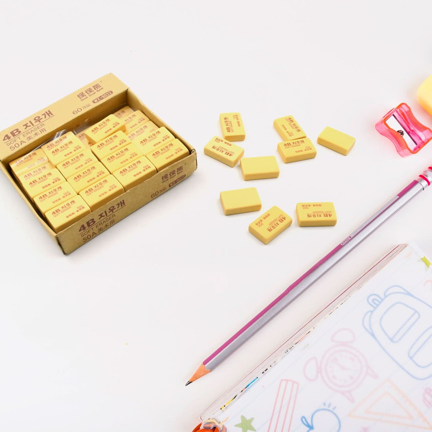 Professional 4B Drawing Erasers Soft Art Eraser (60 Pc Pack)