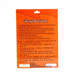 9 Mukhi Rudraksha Bead – Durga Blessing Sacred Natural Rudraksha