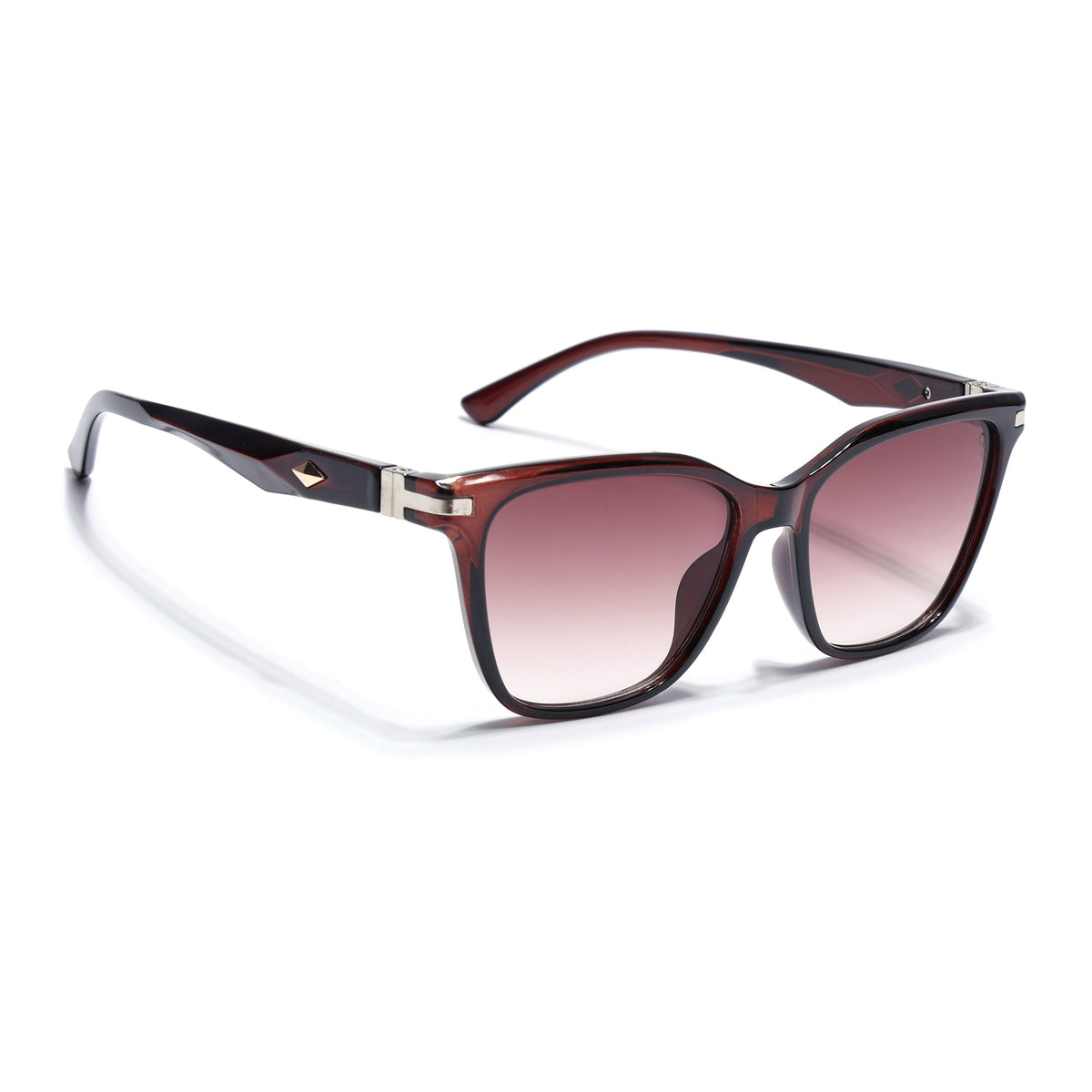 Eyejack Brown Square Sunglasses for Men and Women - Style L771 - view 2