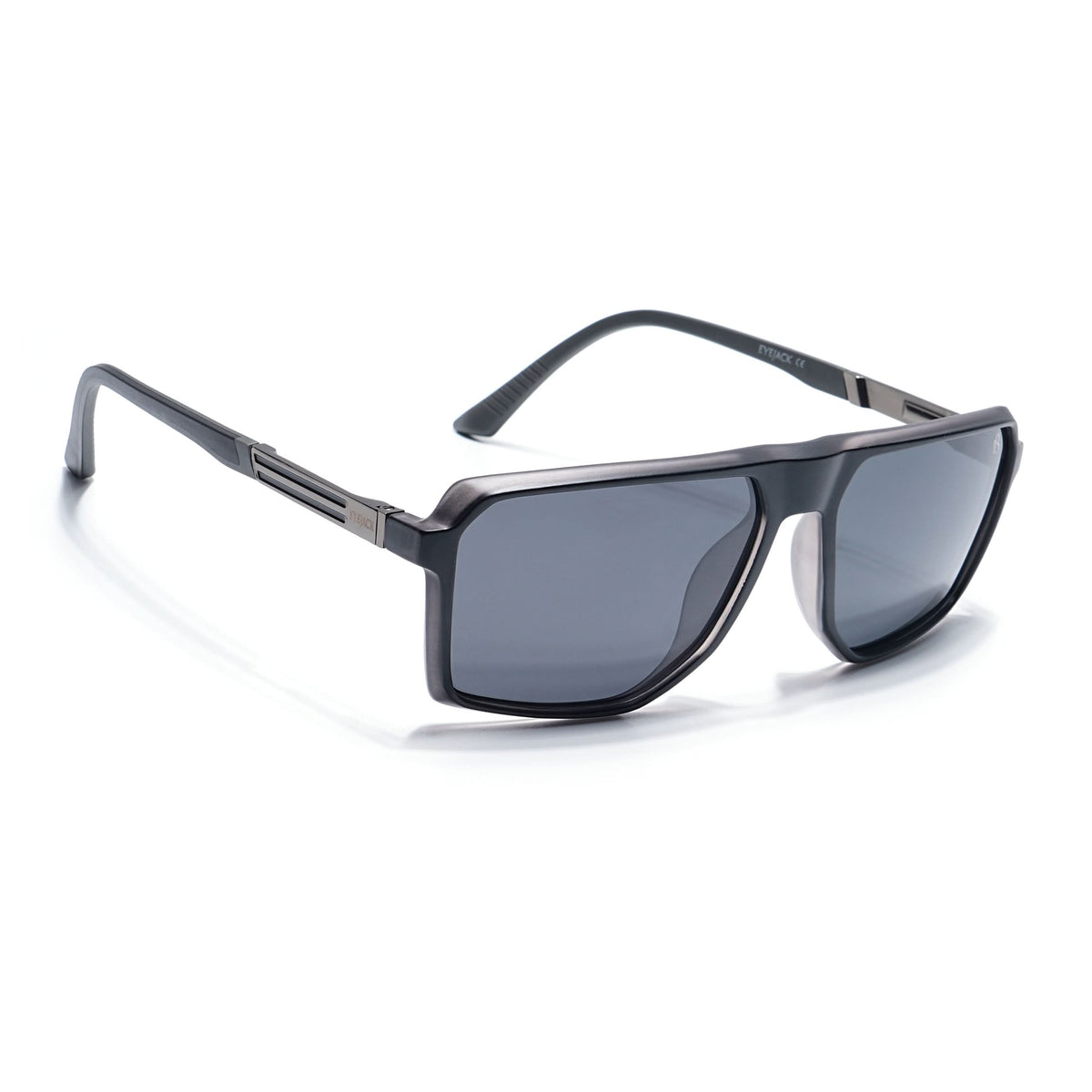Eyejack Matte Black Wayfarer Sunglasses for Men and Women - Style 1133 - view 2