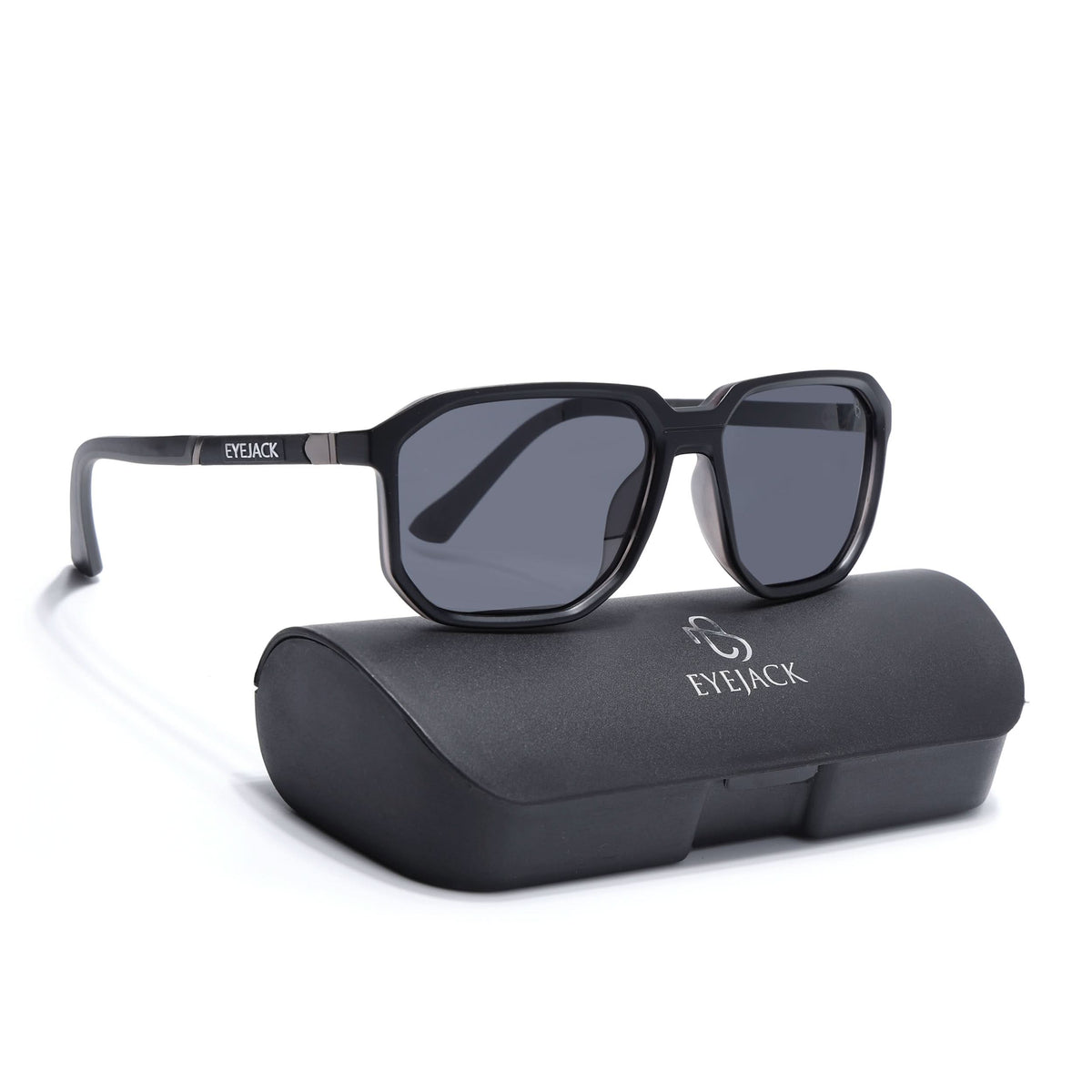 Eyejack Matte Black Wayfarer Sunglasses for Men and Women - Style 1138 - view 8
