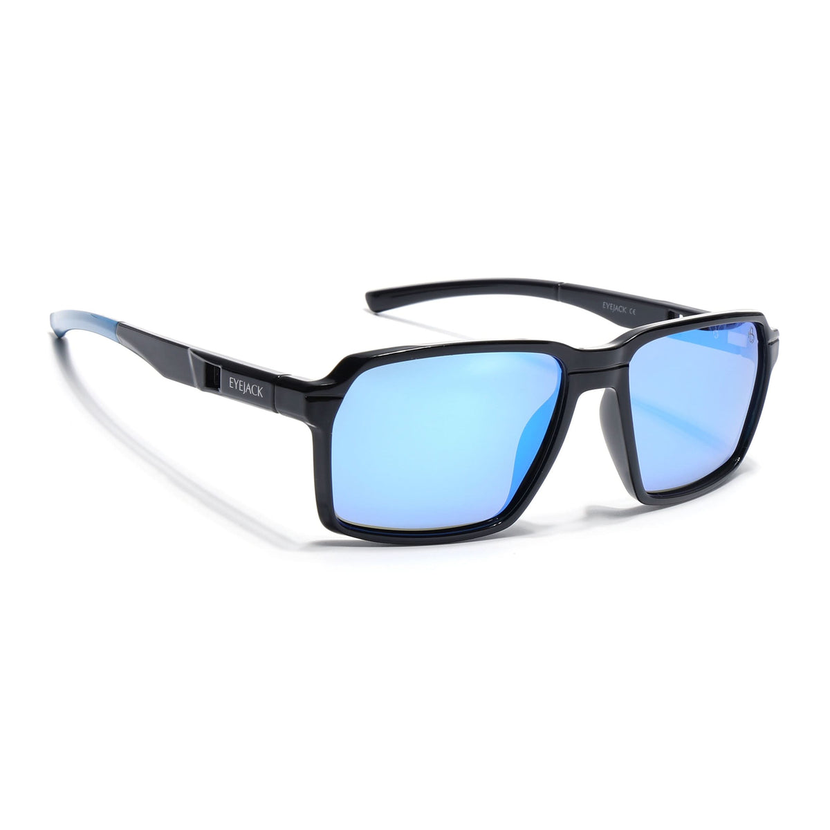 Torque Shine Black Wayfarer Sunglasses for Men and Women - Style 1144 - view 1