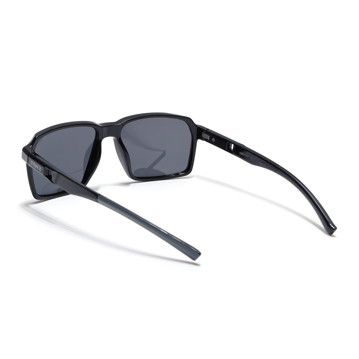 Torque Shine Black Wayfarer Sunglasses for Men and Women - Style 1191 - view 6