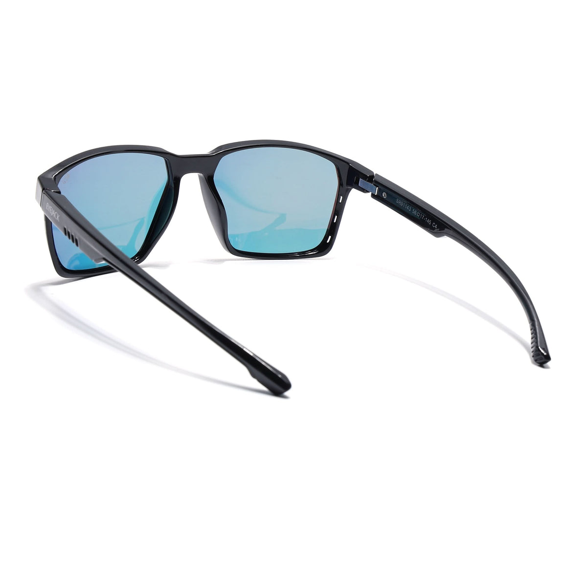 Eyejack Shine Black Square Sunglasses for Men and Women - Style 1148 - view 4