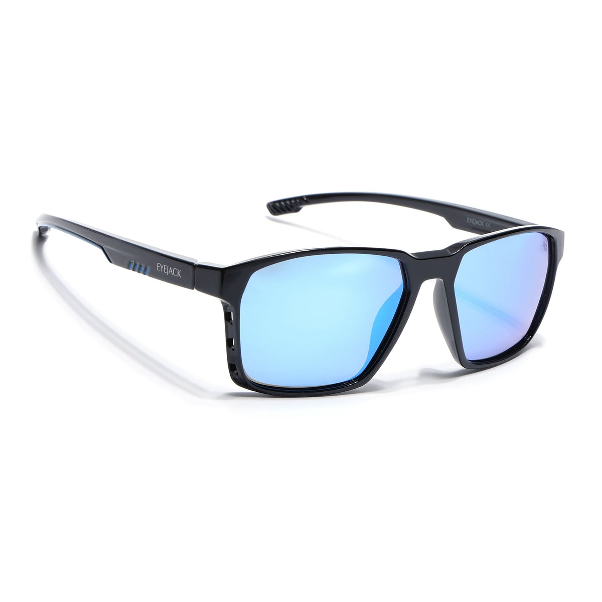 Eyejack Shine Black Square Sunglasses for Men and Women - Style 1149 - view 1