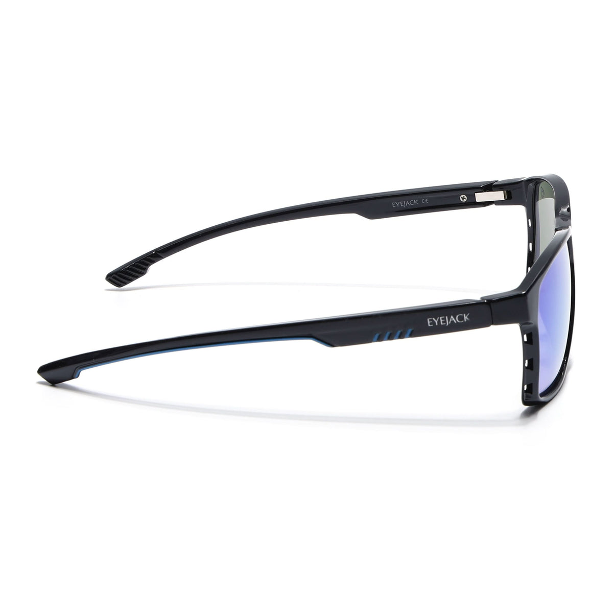 Eyejack Shine Black Square Sunglasses for Men and Women - Style 1149 - view 5