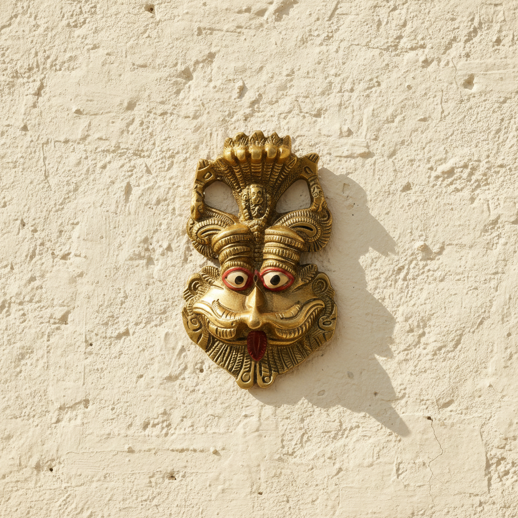 Keerthi Mukhudu Wall Hanging – Sacred Kirtimukha Face for Protection, Vastu & Spiritual Decor