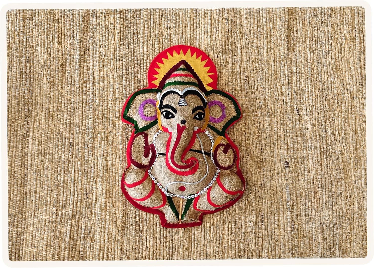 Ottiveru Ganapati Handmade Ganesha Wall Hanging Idol for Pooja and Gifting