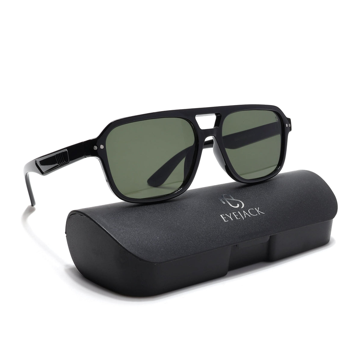 Eyejack Black Wayfarer Sunglasses for Men and Women - Style L968 - view 8