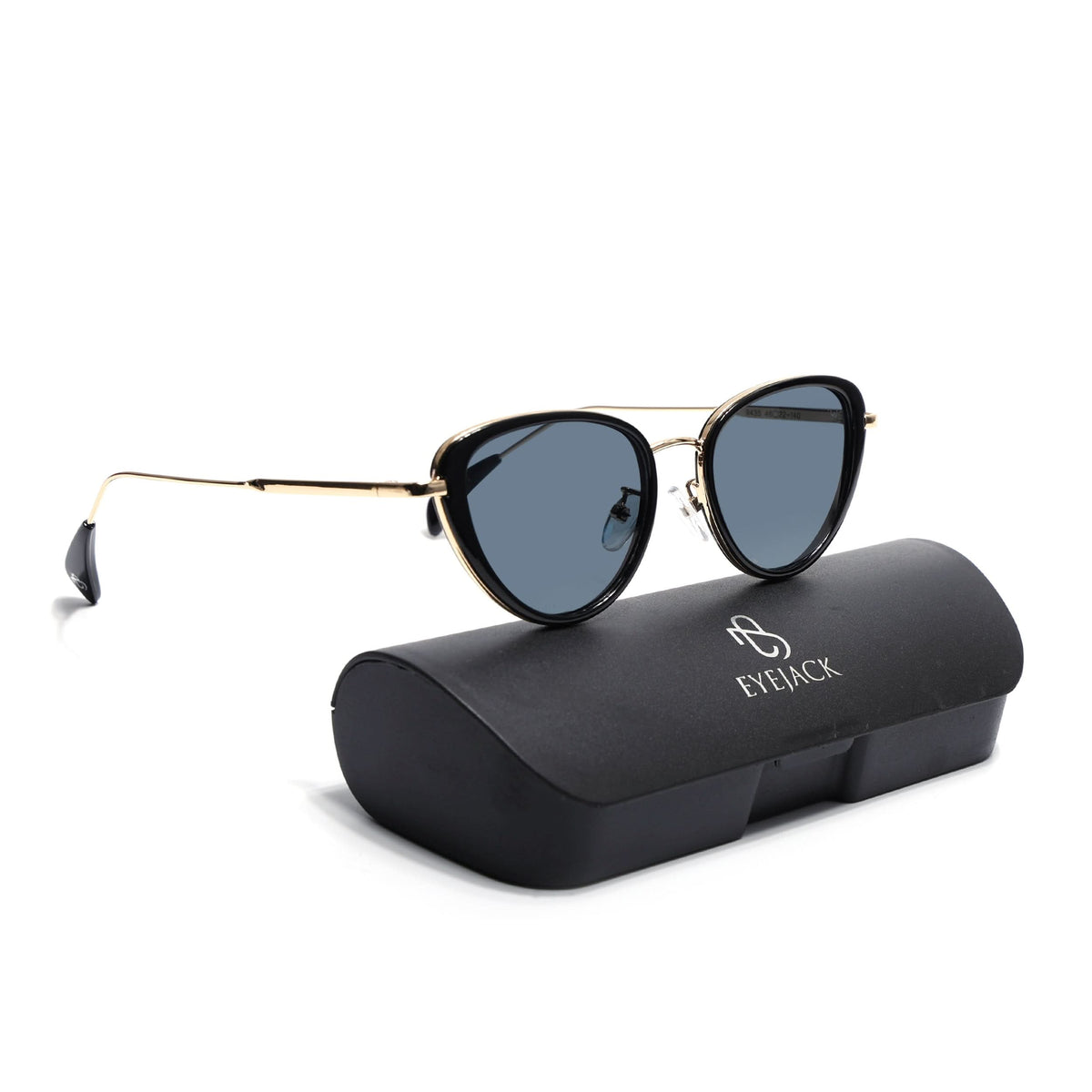 Eyejack Black & Golden Cateye Sunglasses for Men and Women - Style 1103 - view 7
