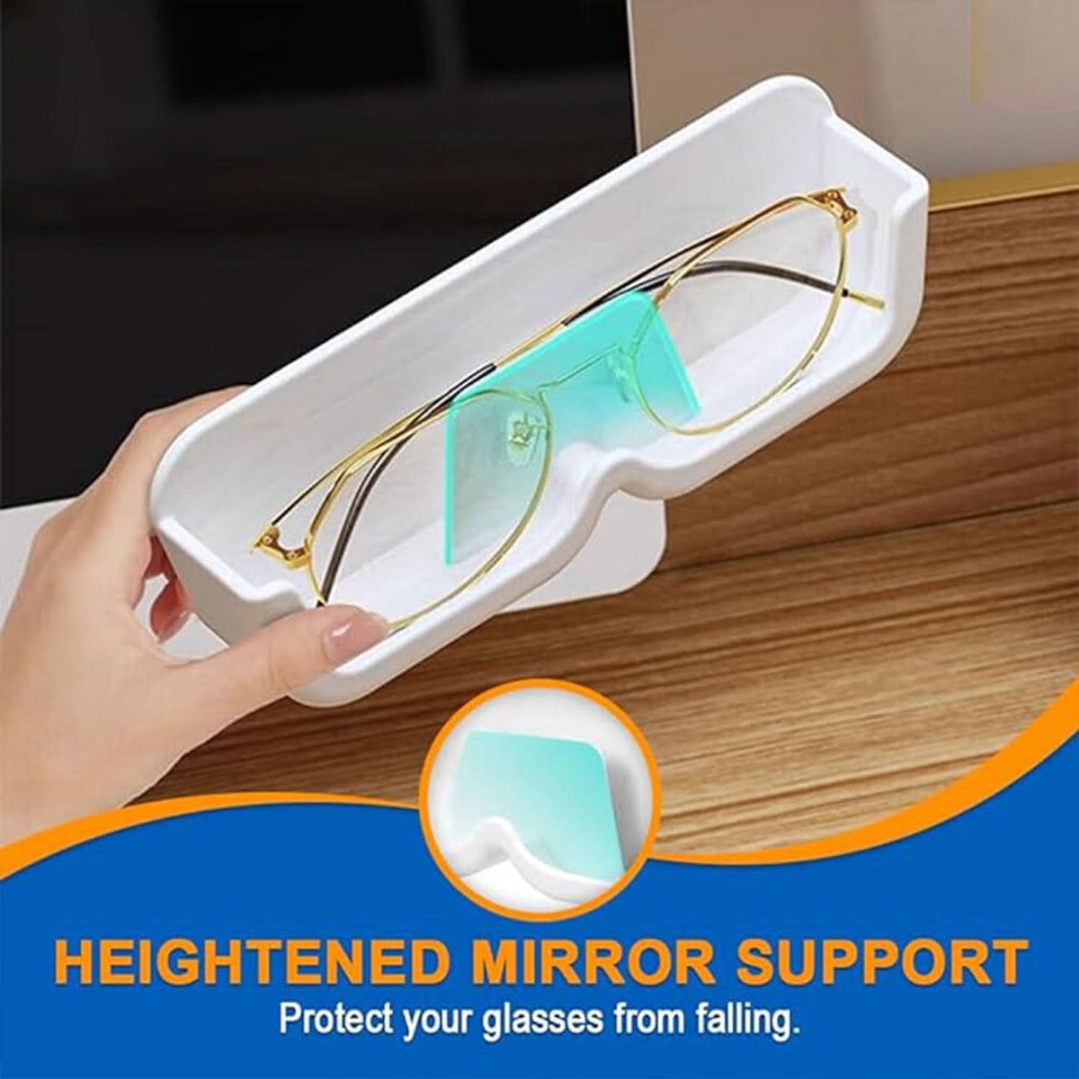 Wall-Mount Sunglass Organizer – Space-Saving Eyewear Holder with Adhesive Stickers (2 Pc Set) HP DD