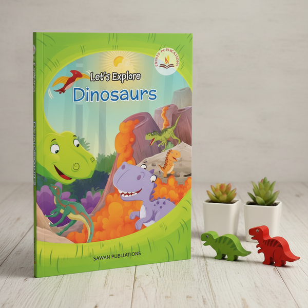 Let's Explore Dinosaurs themed book by prints publications Prints Publications