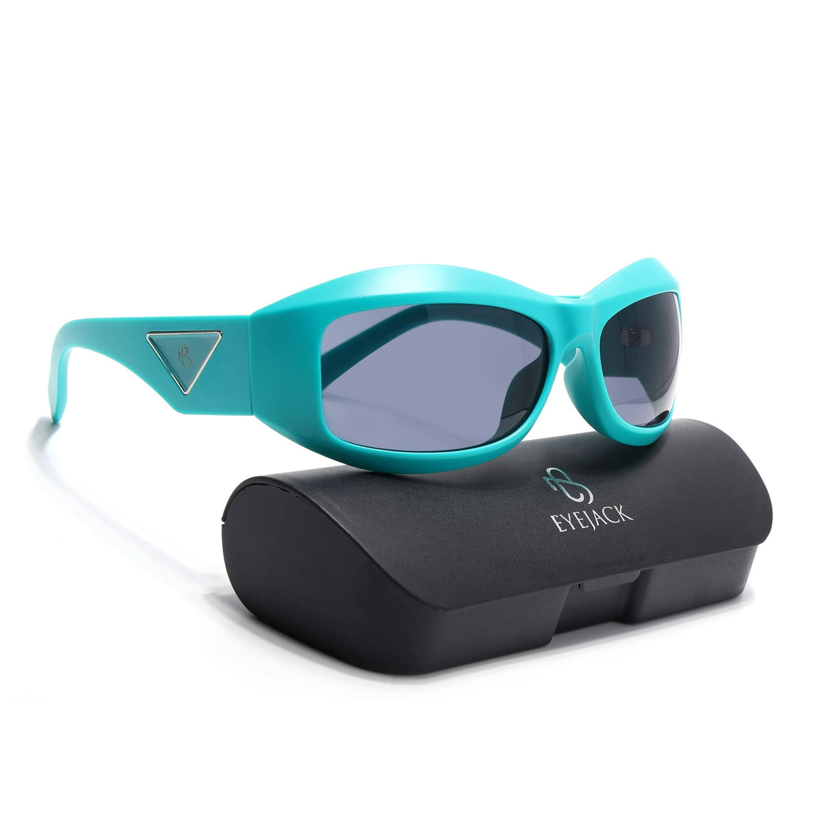Eyejack Sea Green Wrap Around Sunglasses for Men and Women - view 8