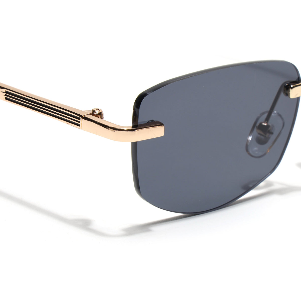 Essence Royal Golden Rimless Sunglasses for Men and Women - Style 2541 - view 4