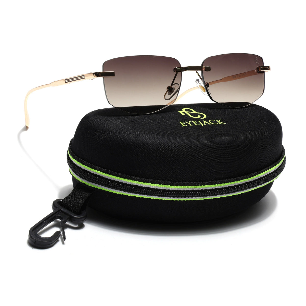 Essence Royal Golden Rimless Sunglasses for Men and Women - Style 2543 - view 8