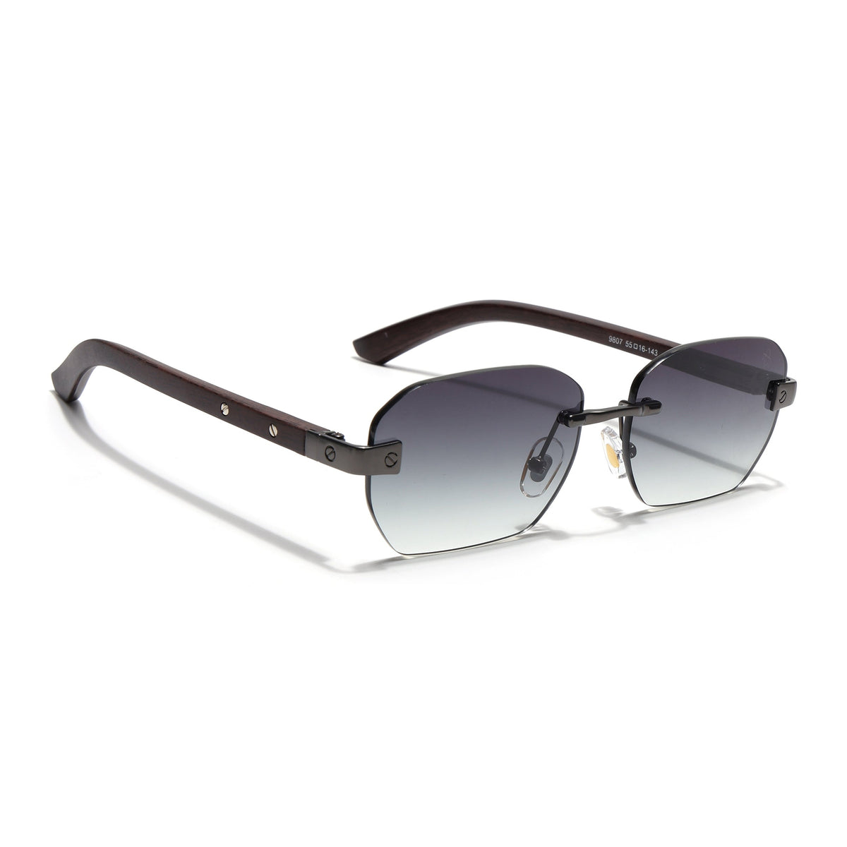Essence Amber Grey Rimless Sunglasses for Men and Women - view 2