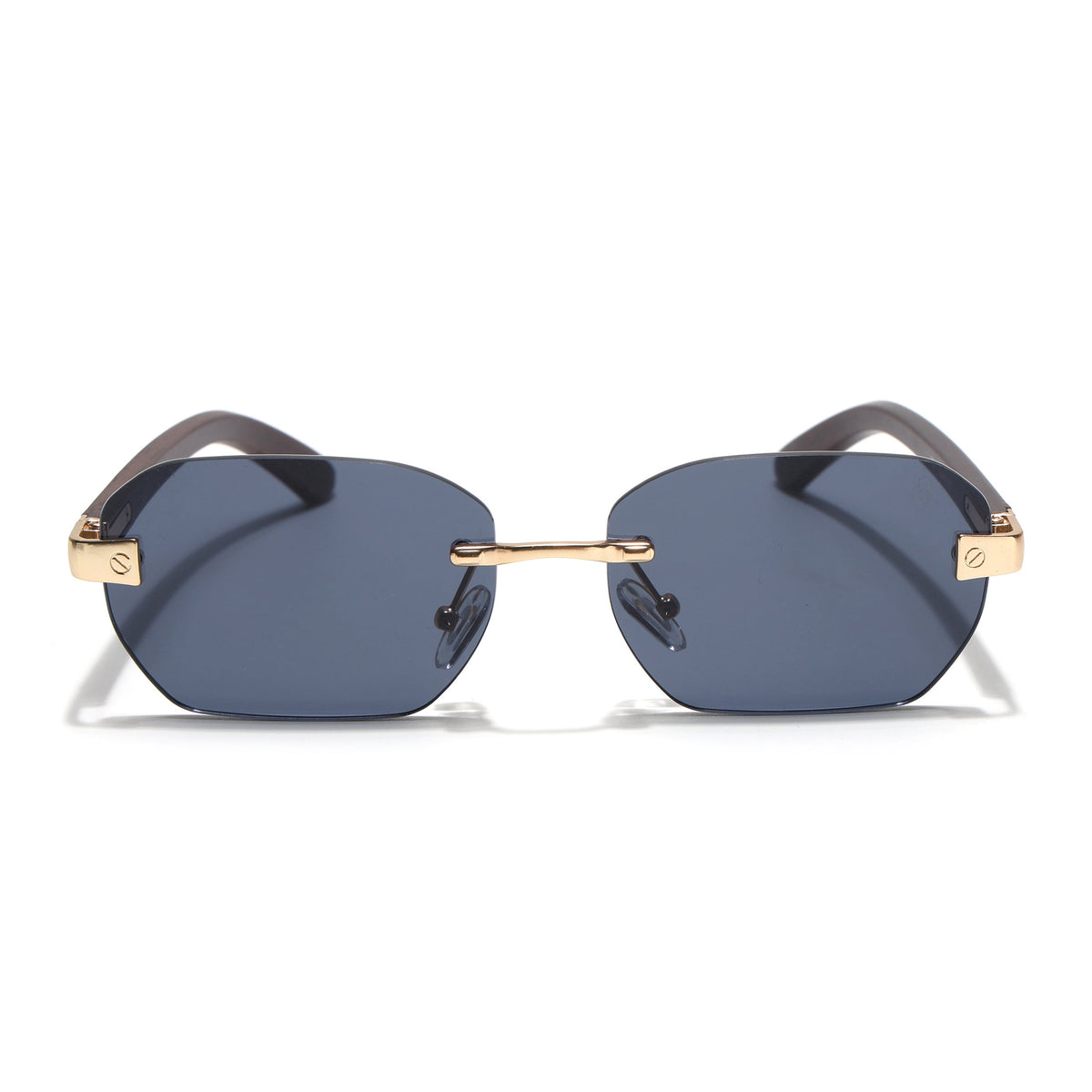Essence Amber Golden Rimless Sunglasses for Men and Women - Style 2547 - view 5