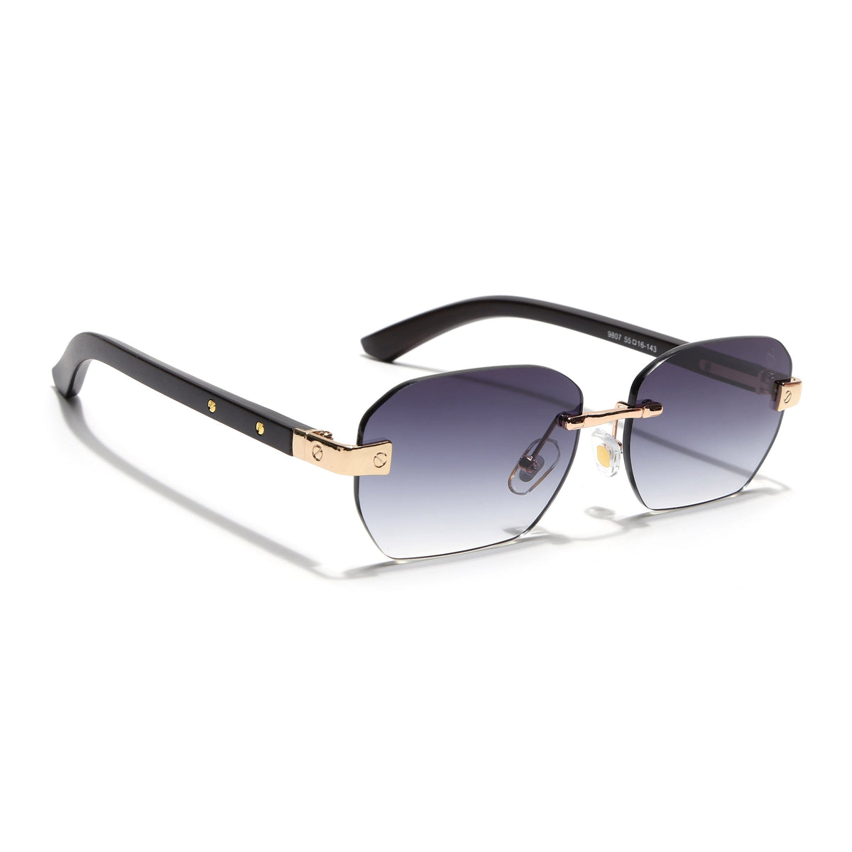 Essence Amber Golden Rimless Sunglasses for Men and Women - Style 2548 - view 2
