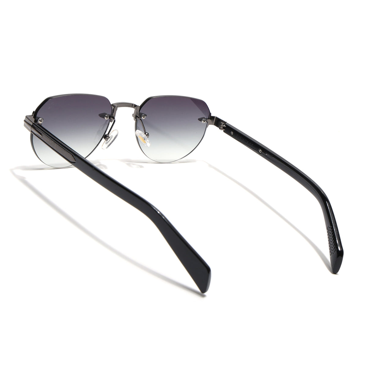 Essence Crown Grey Rimless Sunglasses for Men and Women - view 6