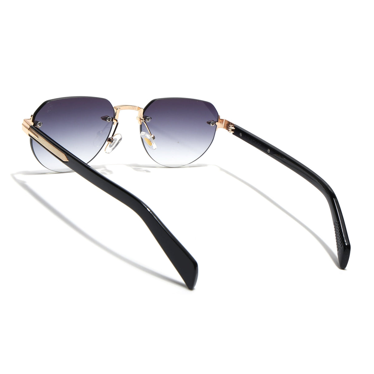 Essence Crown Golden Rimless Sunglasses for Men and Women - Style 2535 - view 6
