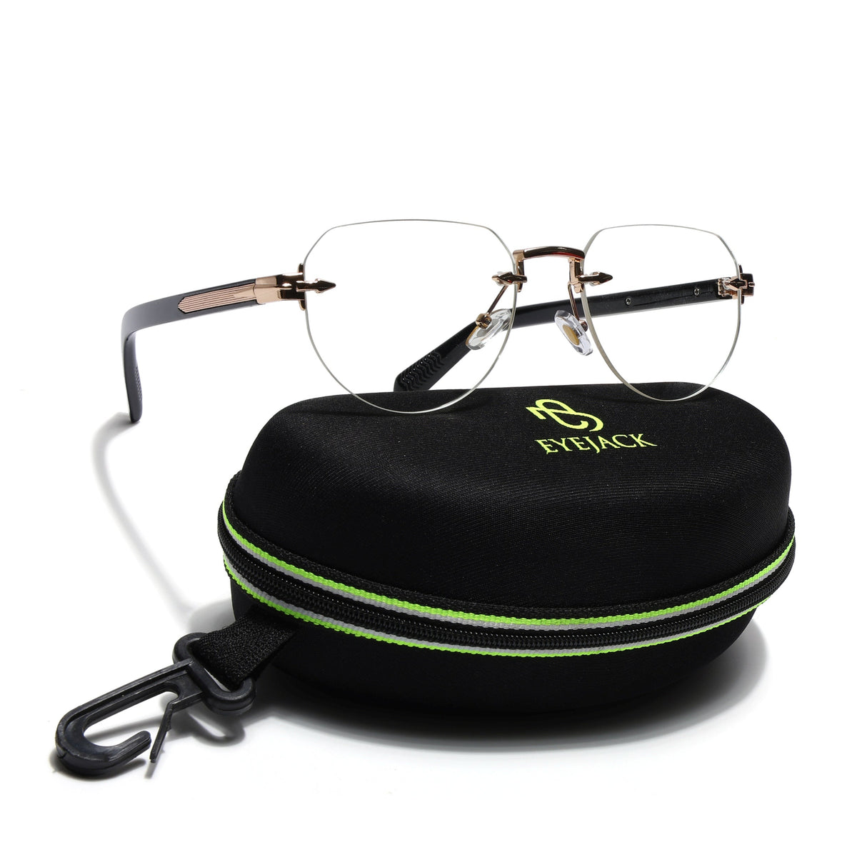 Essence Crown Golden Rimless Eyeglasses for Men and Women - view 6