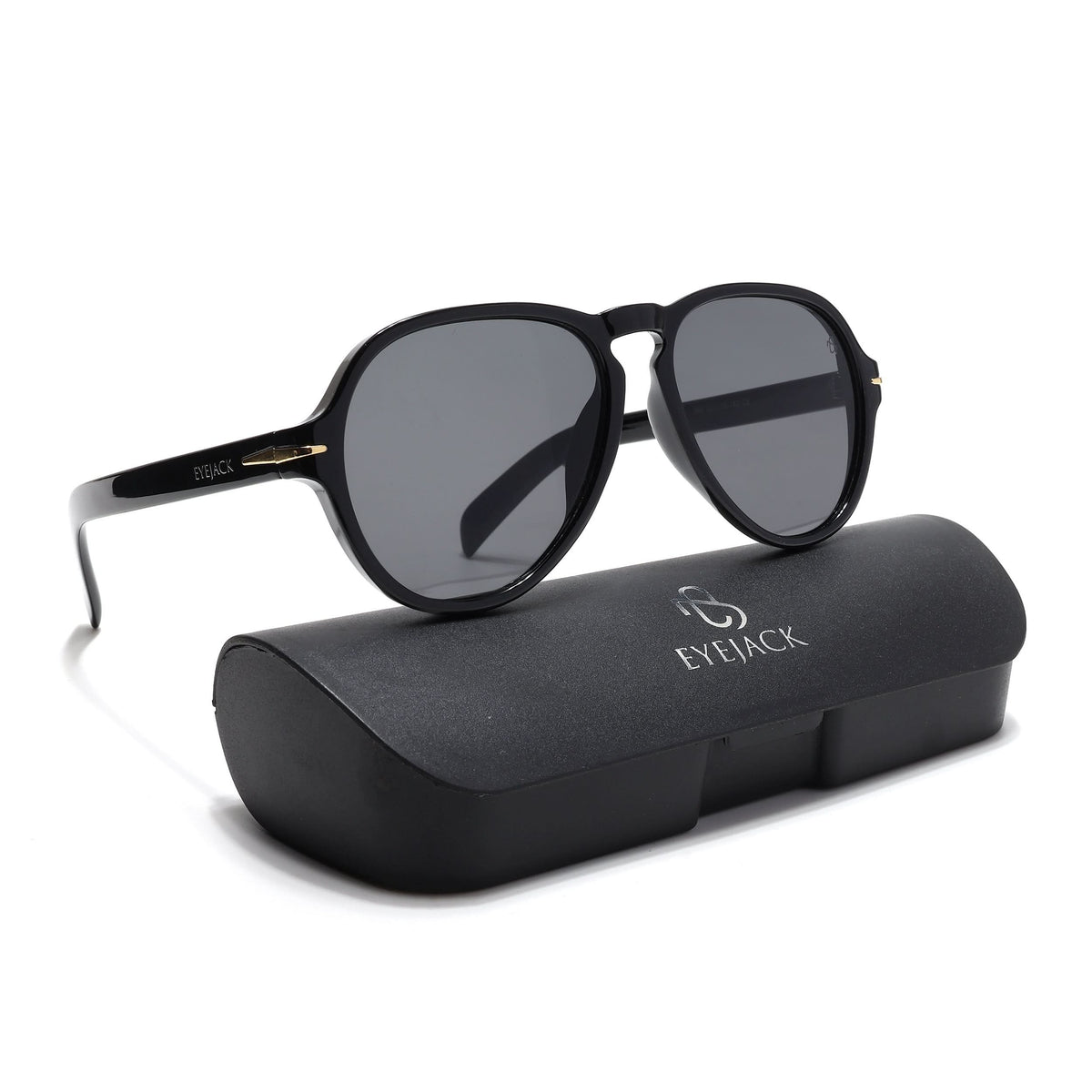 Eyejack Black Aviator Sunglasses for Men and Women - Style L972 - view 8