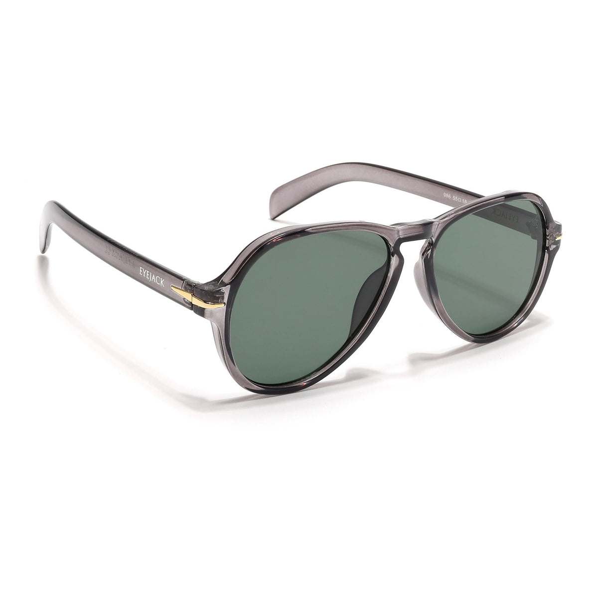 Eyejack Transparent Grey Aviator Sunglasses for Men and Women - view 3