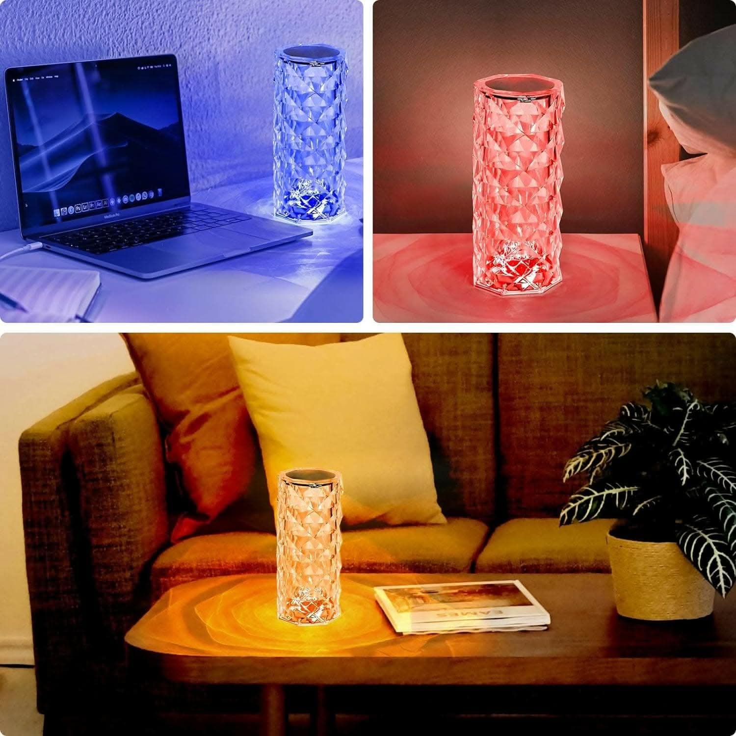 Crystal Diamond LED Table Lamp - HalfPe