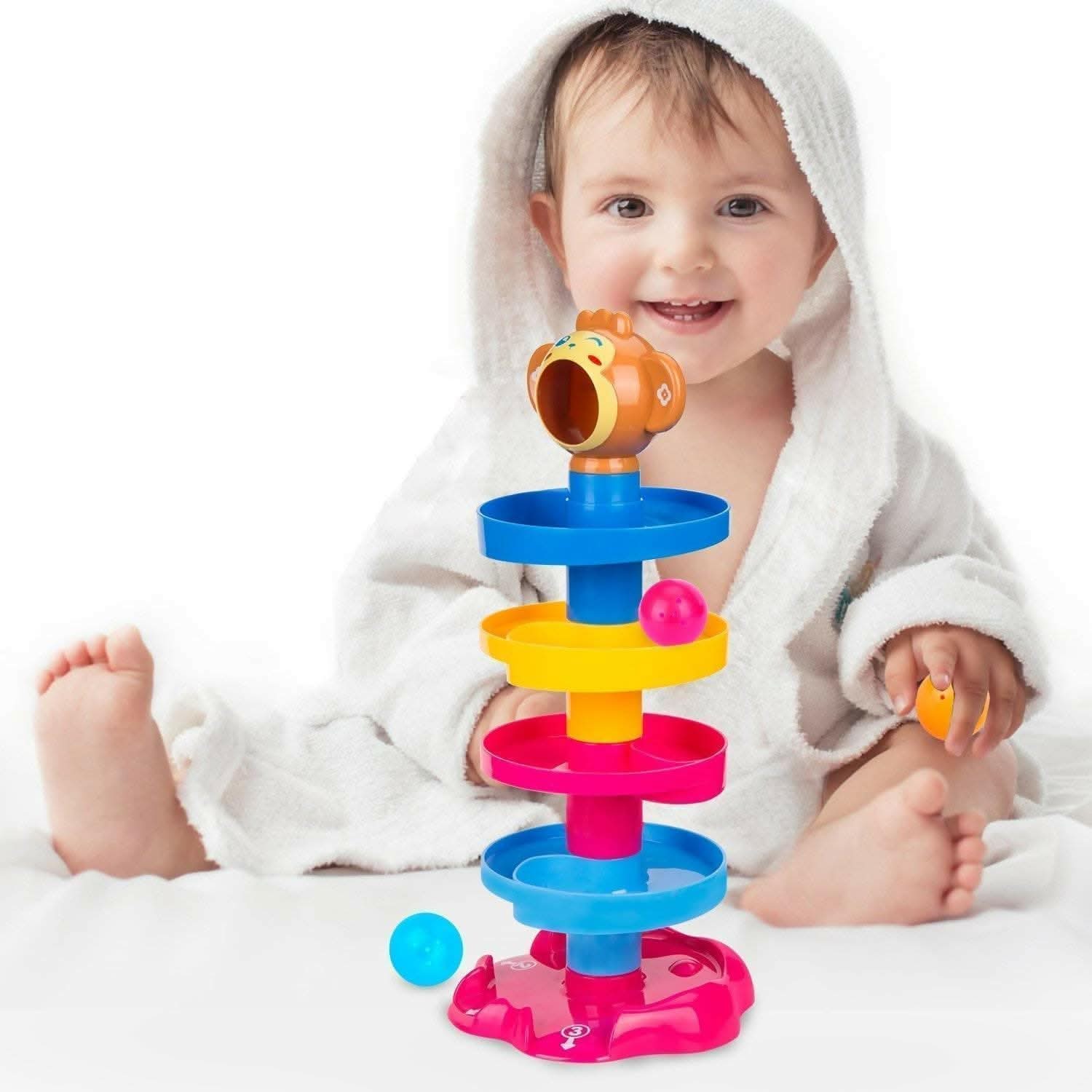 5 Layer Roll Ball Drop and Roll Swirling Tower Toys - HalfPe