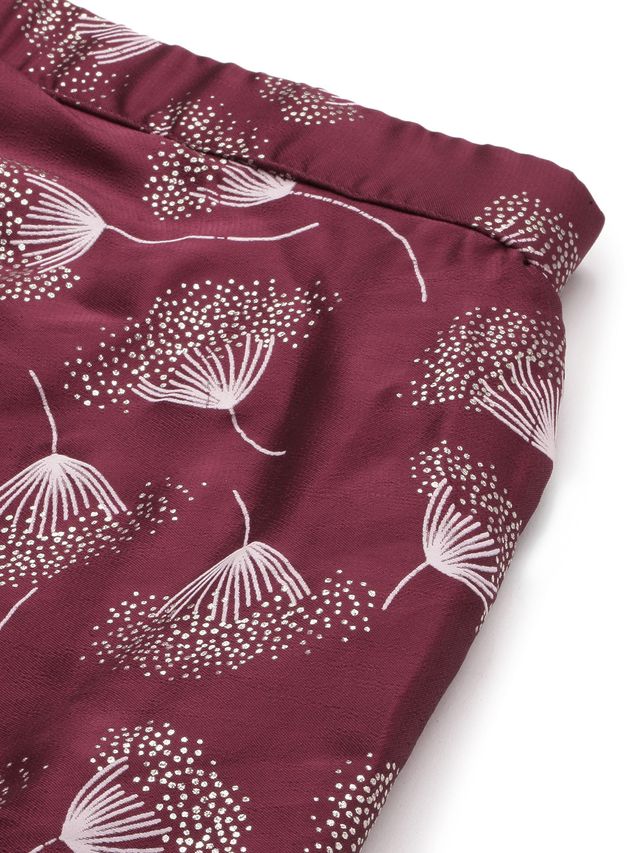 Bollywood Vogue Ready To Wear Maroon Satin N Pink Draped Style Lehenga