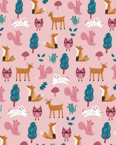 Quirky Home Coral Collection Double Bedsheet with 2 Pillow Cover - Lite Pink