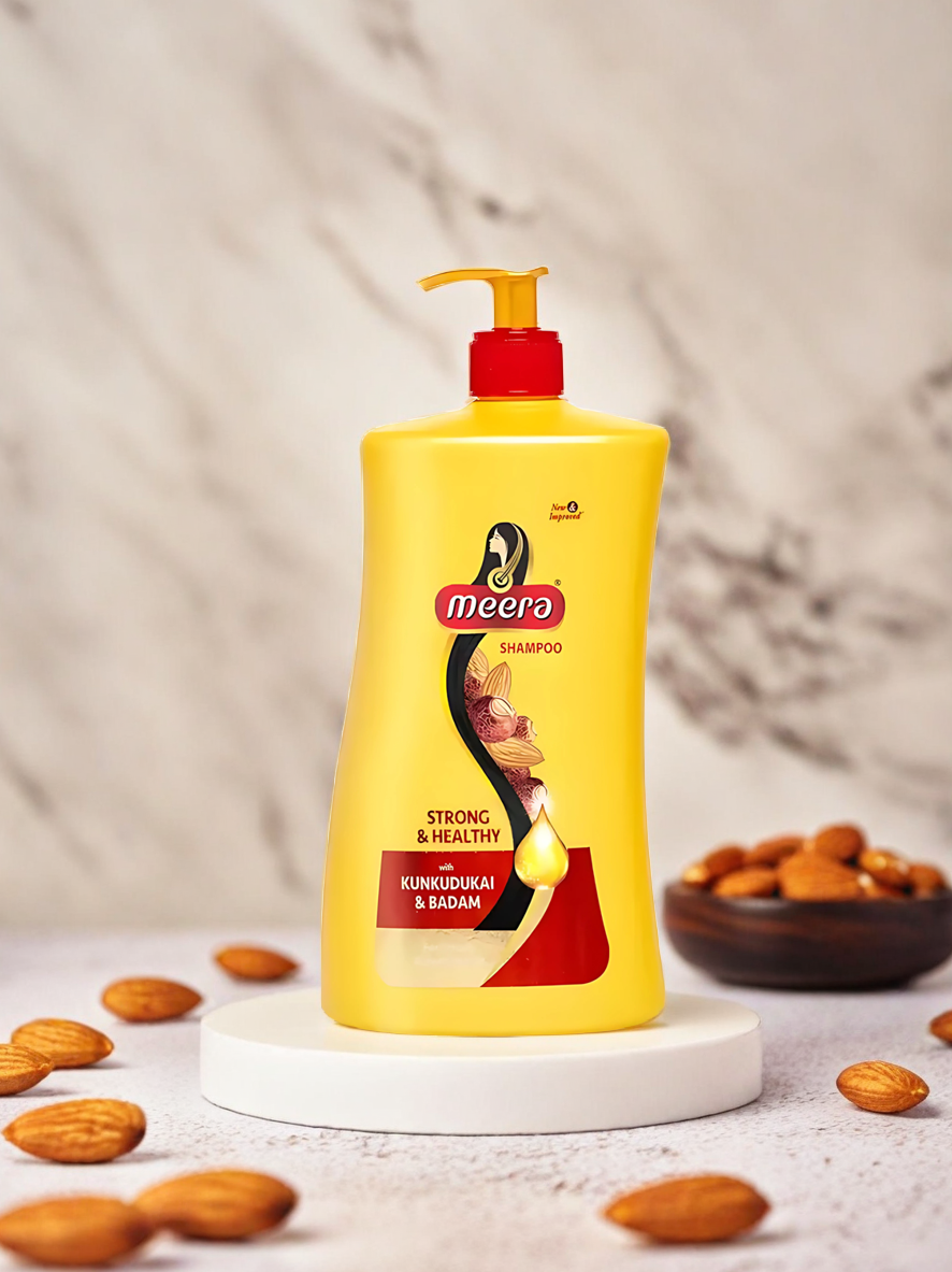 Meera Strong & Healthy Shampoo with Kunkudukai & Badam – 1 L