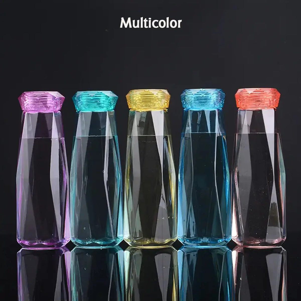 Glass Fridge Water Bottle Plastic Cap With Two Water Glass For Home Kitchen Use HP DD