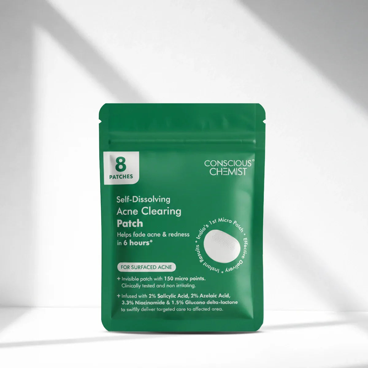 Self Dissolving Microneedle Acne Patches | 8 Patches