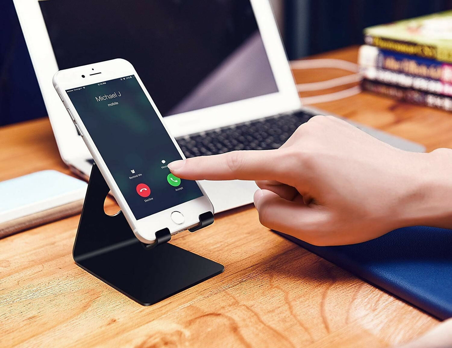 Heavy-Duty Metal Mobile Holder Universal Desk Stand for Smartphones & Tablets