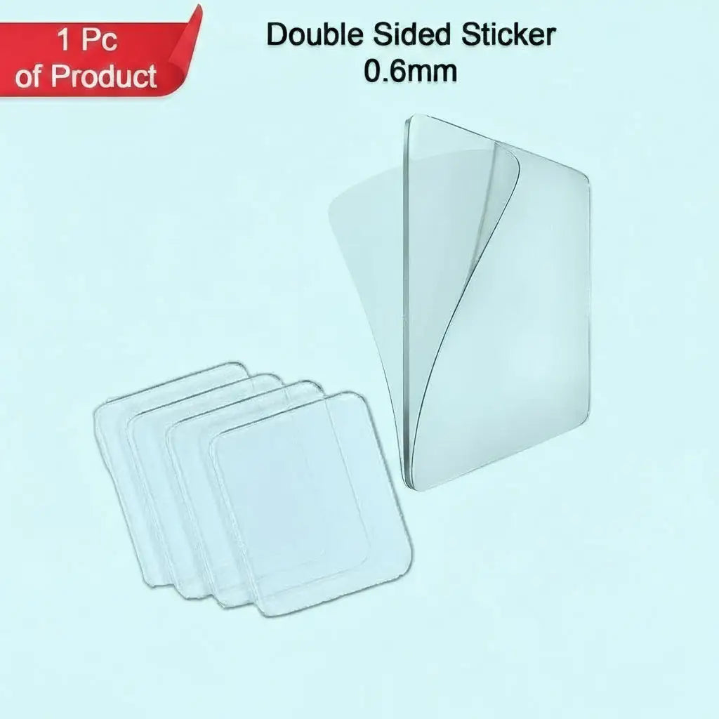 Nano Double-Sided Adhesive Tape – Strong Waterproof, Removable Gel Grip, No-Trace Wall Tape for Home, Kitchen, Bedroom – 0.6mm Clear (1PC) HP DD