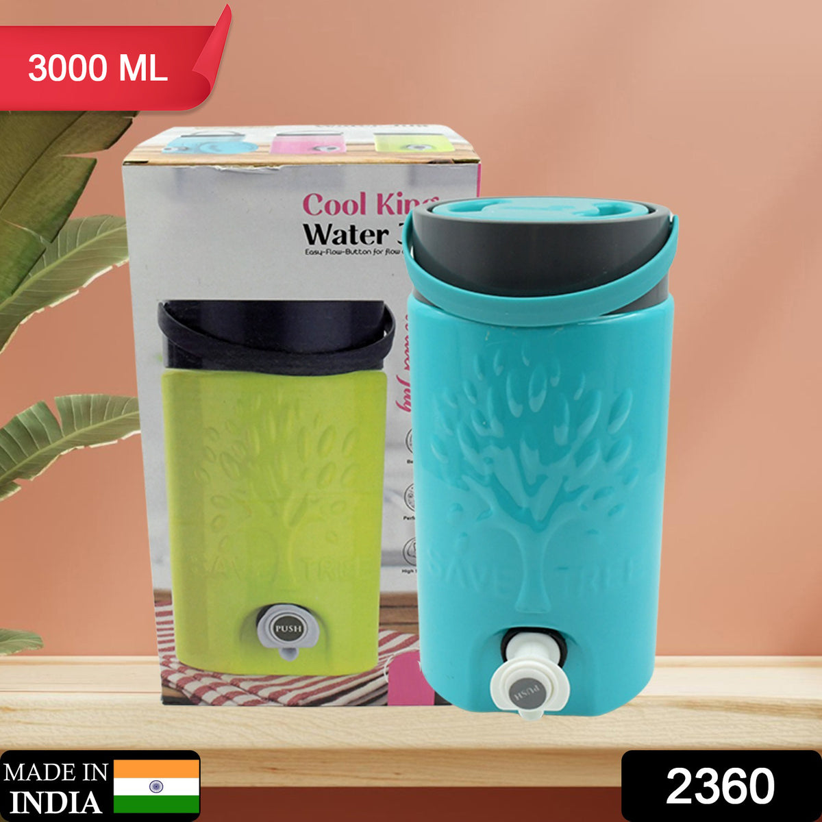 Insulated Plastic Water Rover Jug With A Sturdy Handle Water Jug Camper With Tap Plastic Insulated Water Water Storage Cool Water Storage For Home Travelling (3000 Ml)