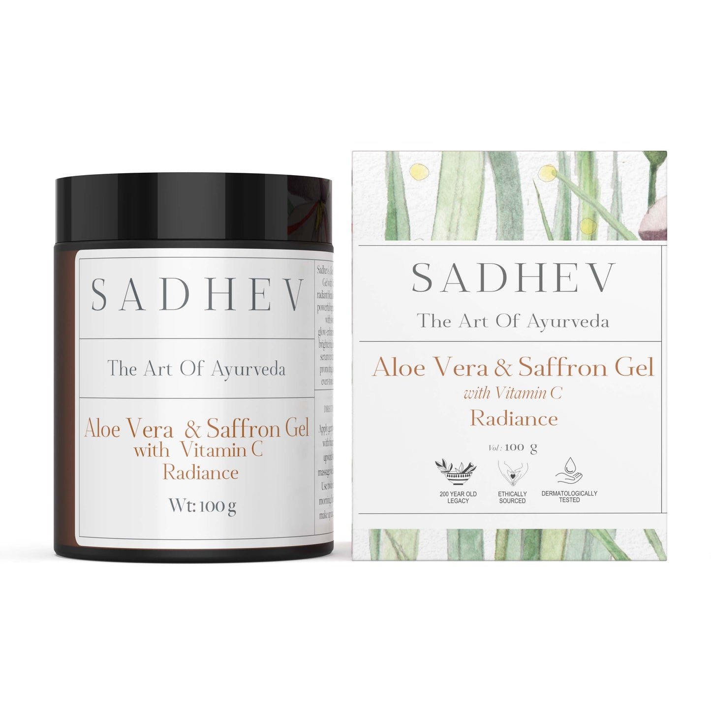 Aloe Vera & Saffron Gel with Vitamin C - 100gms Heirloom Bay