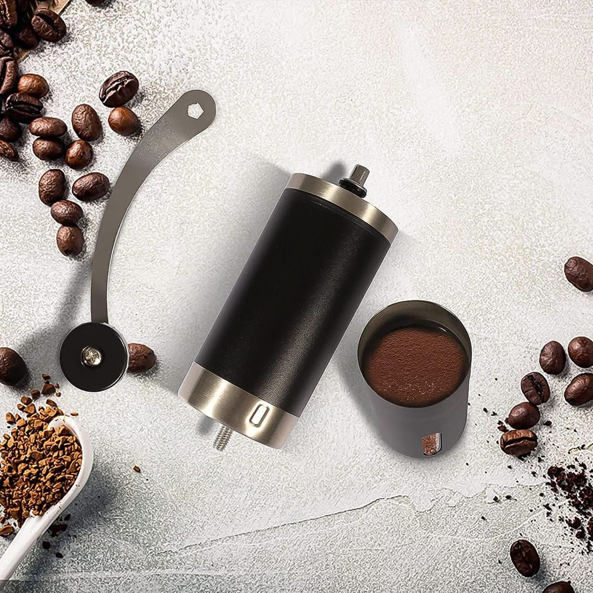 Portable Stainless Steel Manual Coffee Grinder (1 Pc) HP DD