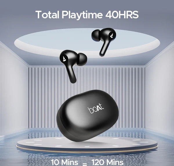 boAt Airdopes 71 Wireless Earbuds, 40H Playtime– Active Black Halfpe Deals