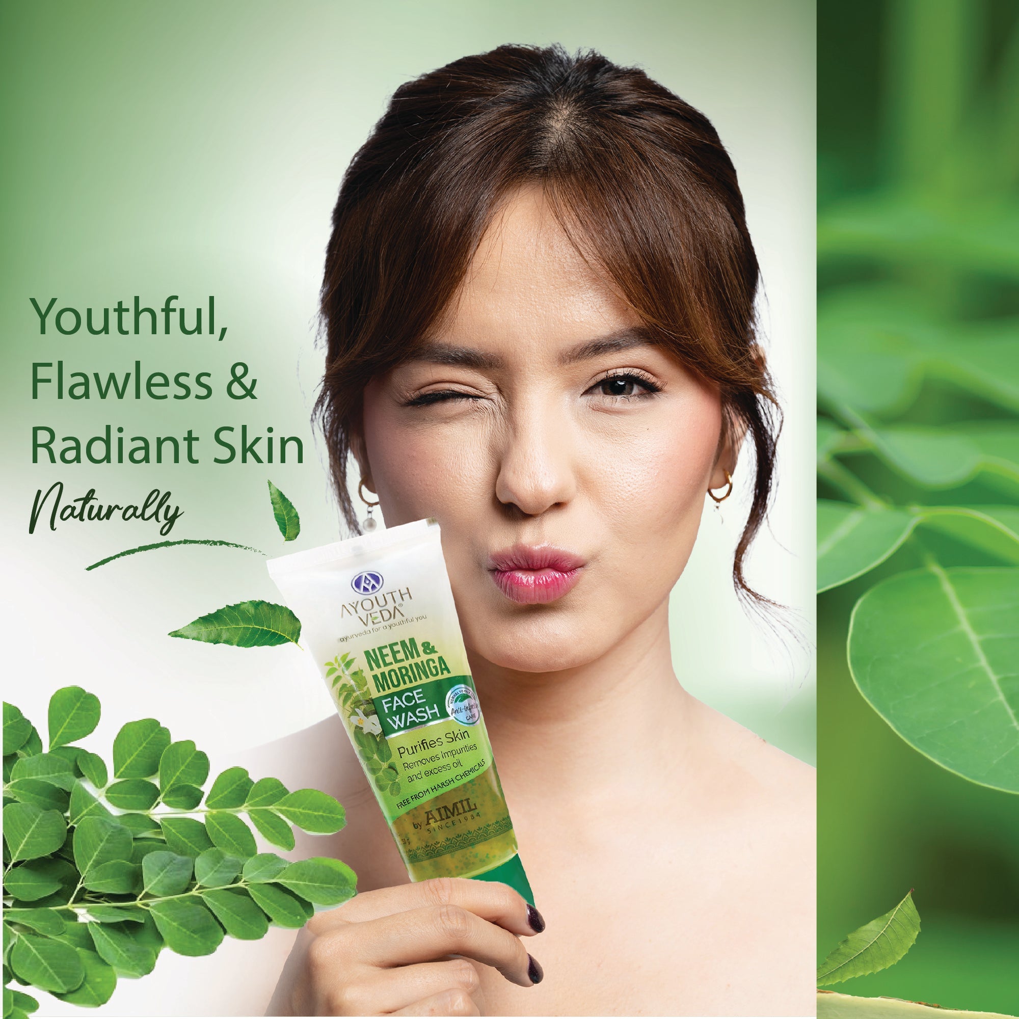 Ayouthveda Neem And Moringa Face Wash Pack of 4 (50 gm) Aimil Ayouthveda