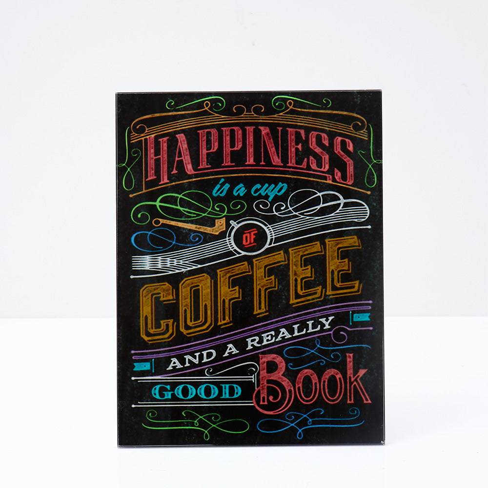 Archies Happiness is a Cup of Coffee & a Good Book Wall Plaque – View 2