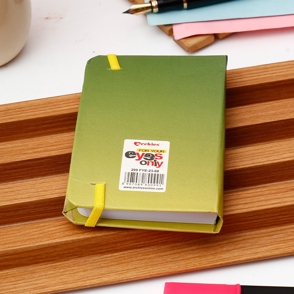 Archies 'Just Be Yourself' Lemon Notebook Diary – View 2