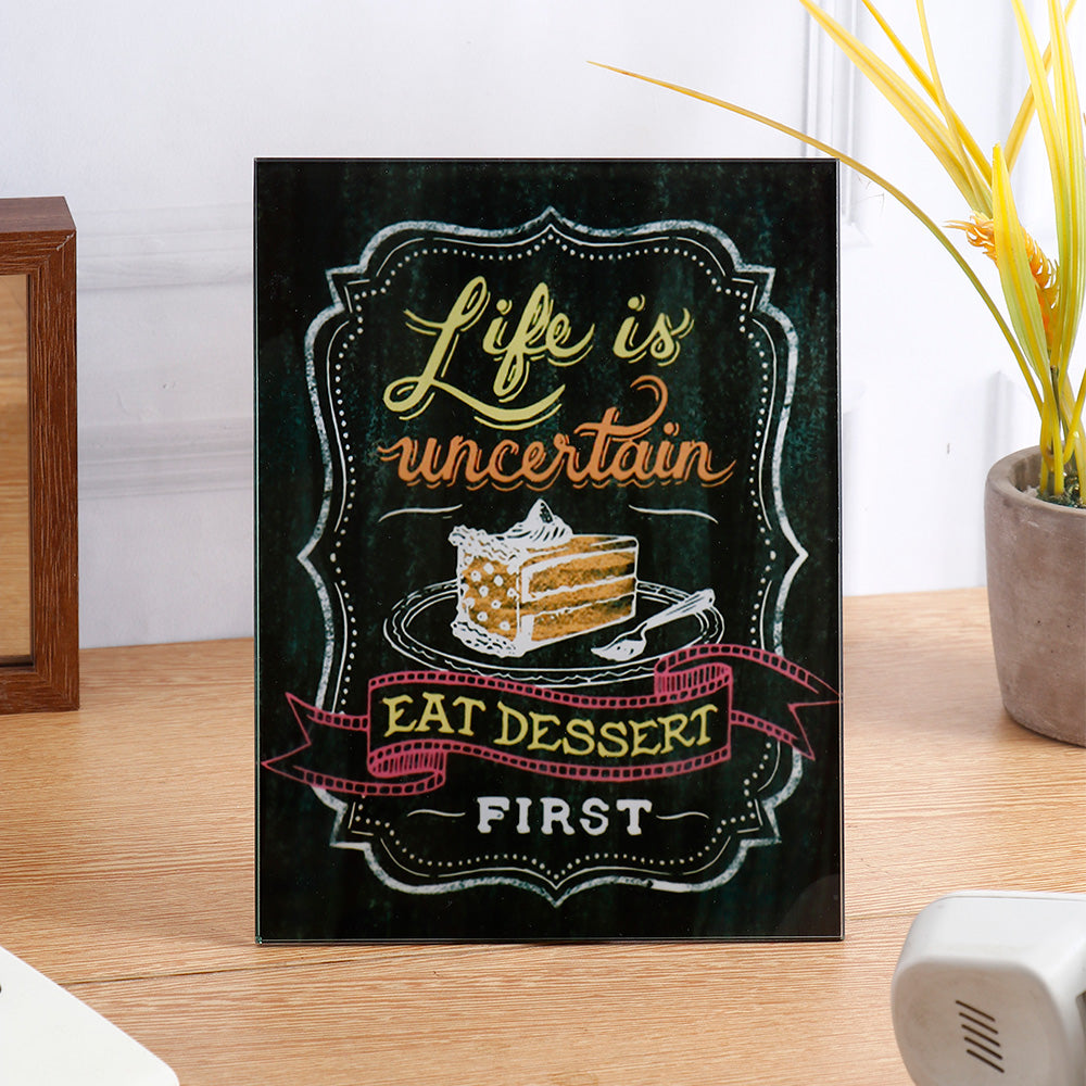 Archies Life is Uncertain, Eat Dessert First Wall Plaque
