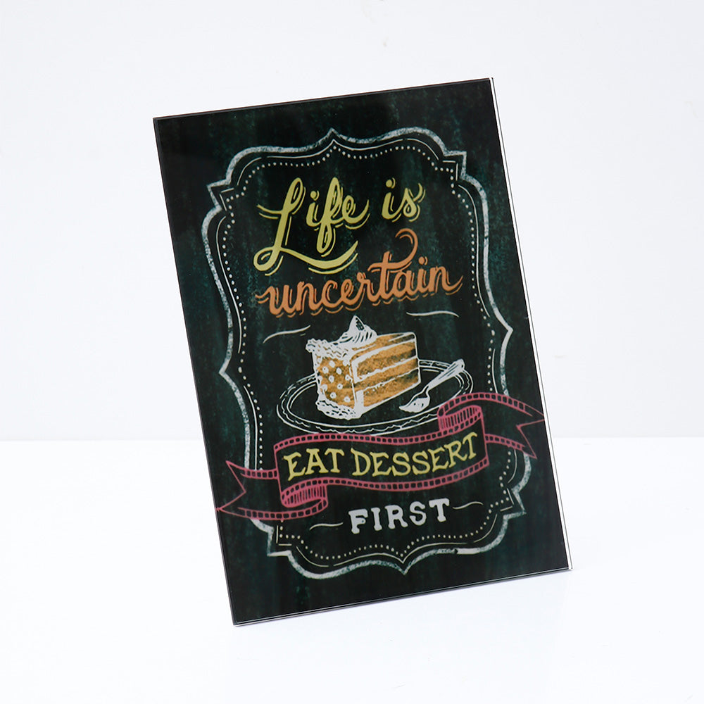 Archies Life is Uncertain, Eat Dessert First Wall Plaque – View 2