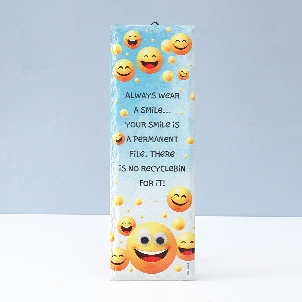 Archies "Always Wear a Smile" Emoji Painted Tile – View 2